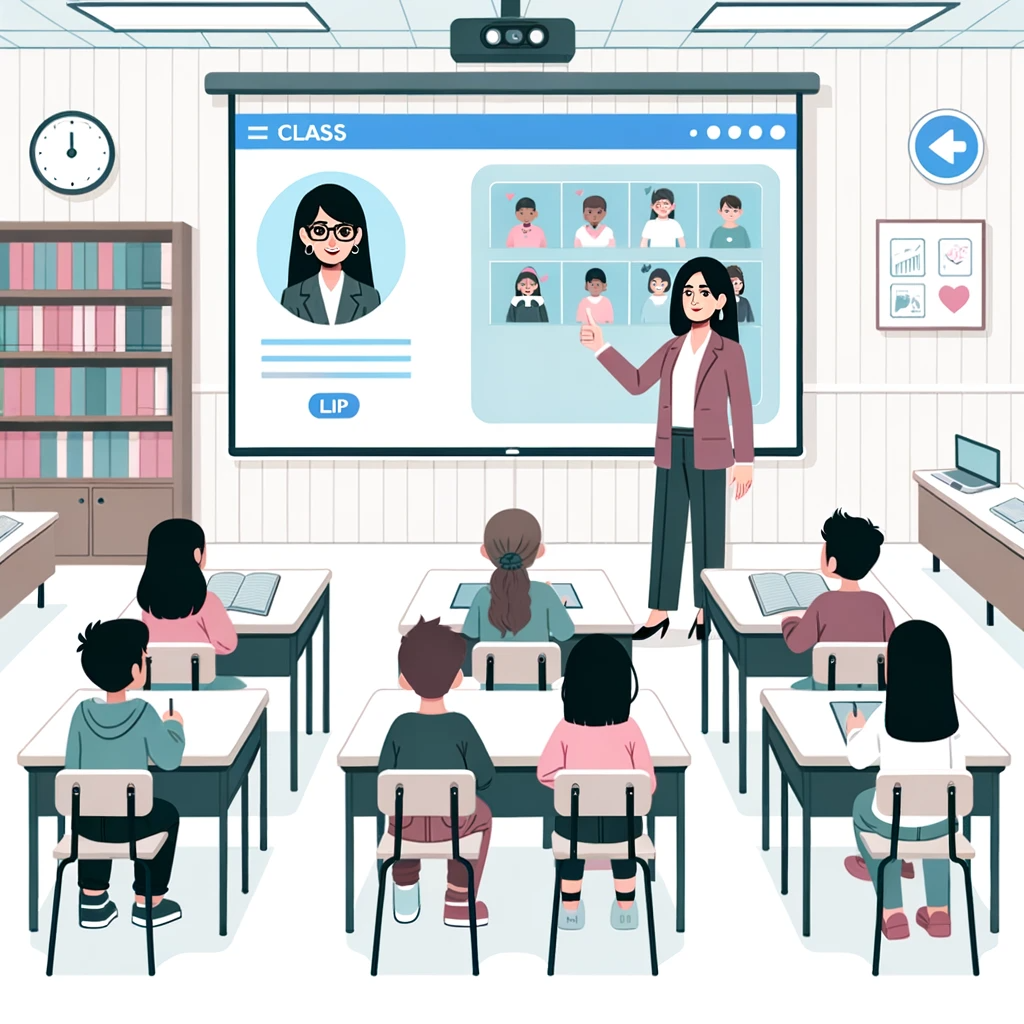 lärare förklarar digital facilitering